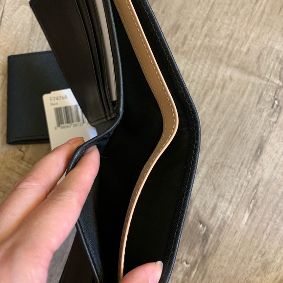 NWT Coach 3 In 1 Wallet Canvas Lexington Saffiano Compact ID Wallet sterling - Picture 4 of 8